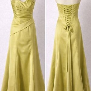 Alfred Angelo Strapless Light Green Gown